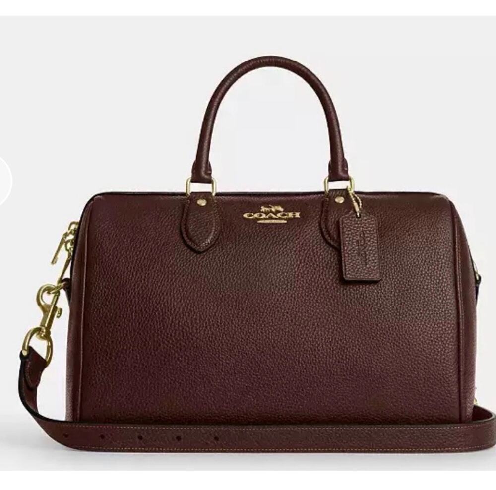 COACH Rowan Large Satchel Bag, MAPLE; RARE ITEM